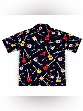 Hard Rock Cafe Boston Dragonfly Mens XL Guitar Print Shirt Rock Band Style
